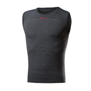 BIOTEX Cyklistické tričko bez rukávov - CANOTTA + CARBON - čierna