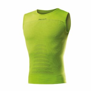 BIOTEX Cyklistické tričko bez rukávov - CANOTTA + CARBON - zelená M-L