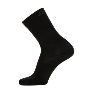 SANTINI Cyklistické ponožky klasické - WOOL SOCKS - čierna