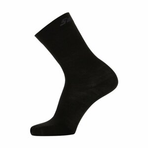 SANTINI Cyklistické ponožky klasické - WOOL - čierna XL-2XL