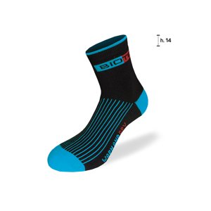 BIOTEX Cyklistické ponožky klasické - TERMO - čierna/modrá