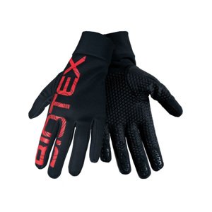 BIOTEX Cyklistické rukavice dlhoprsté - THERMAL TOUCH GEL - čierna/červená
