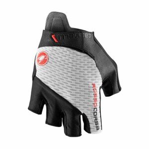 CASTELLI Cyklistické rukavice krátkoprsté - ROSSO CORSA PRO V - biela