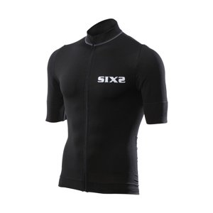 SIX2 Cyklistický dres s krátkym rukávom - BIKE3 CHROMO - čierna