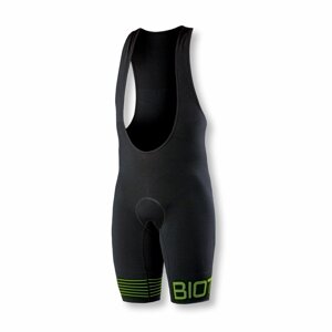 BIOTEX Cyklistické nohavice krátke s trakmi - CORDURA - čierna