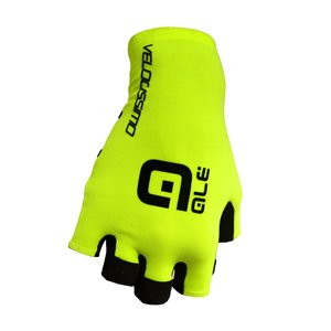ALÉ Cyklistické rukavice krátkoprsté - VELOCISSIMO  - čierna/žltá