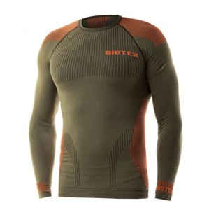 BIOTEX Cyklistické tričko s dlhým rukávom - 3D - zelená