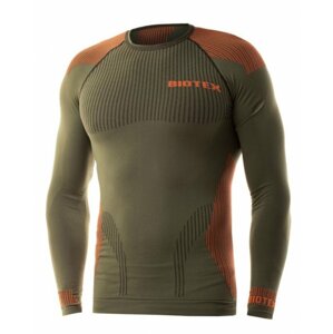 BIOTEX Cyklistické tričko s dlhým rukávom - 3D - zelená XS-S