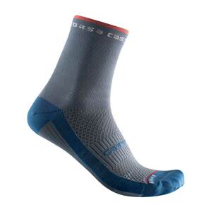 CASTELLI Cyklistické ponožky klasické - ROSSO CORSA 11 LADY - modrá L-XL