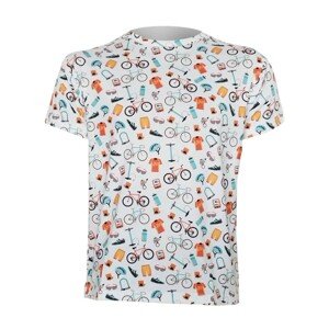 NU. BY HOLOKOLO Cyklistické tričko s krátkym rukávom - FREE - biela/viacfarebná 2XL