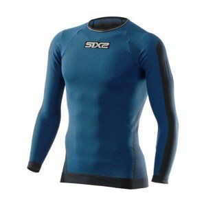 SIX2 Cyklistické tričko s dlhým rukávom - TS2 II - modrá 3XL-4XL
