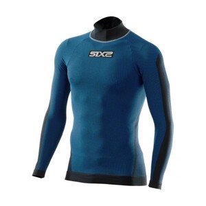 SIX2 Cyklistické tričko s dlhým rukávom - TS3 II - modrá 3XL-4XL