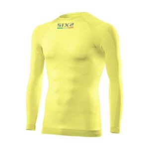 SIX2 Cyklistické tričko s dlhým rukávom - TS2 II - žltá 3XL-4XL