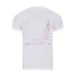 NU. BY HOLOKOLO Cyklistické tričko s krátkym rukávom - UP & NEVER STOP II. - biela 2XL