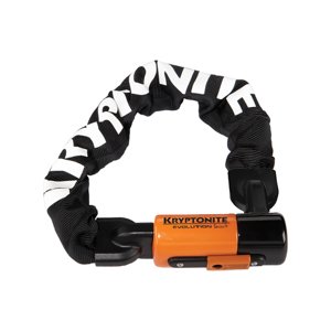 KRYPTONITE zámok na bicykel - EVOLUTION MINI 1055 INTEGRATED - biela/oranžová/čierna
