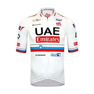 PISSEI Cyklistický dres s krátkym rukávom - UAE TEAM EMIRATES SLOVENIAN 2024 - biela/červená