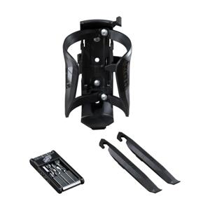 PRO Cyklistický košík na fľašu - SET COMBIPACK BC SMART MINI TOOL - čierna