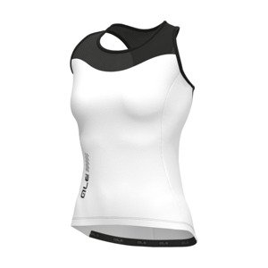 ALÉ Cyklistický dres bez rukávov - PRAGMA COLOR BLOCK - biela M