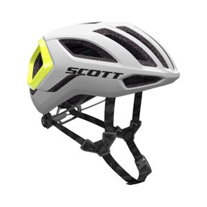 SCOTT Cyklistická prilba - CENTRIC PLUS - biela/žltá (55–59 cm)