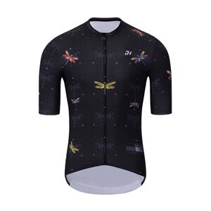 HOLOKOLO Cyklistický dres s krátkym rukávom - DRAGONFLIES ELITE - čierna XL