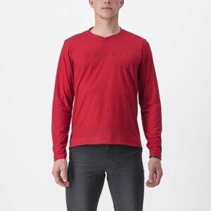 CASTELLI Cyklistický dres s dlhým rukávom letný - TRAIL TECH 2 - červená