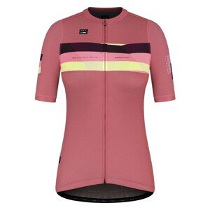 GOBIK Cyklistický dres s krátkym rukávom - STARK LADY - bordová/ružová/žltá