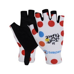 BONAVELO Cyklistické rukavice krátkoprsté - TOUR DE FRANCE 2025 - červená/biela M