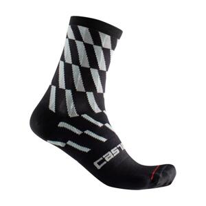 CASTELLI Cyklistické ponožky klasické - PENDIO 12 - čierna/svetlo modrá