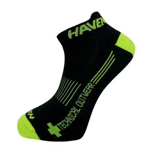 HAVEN Cyklistické ponožky členkové - SNAKE SILVER NEO - žltá/čierna 44-46