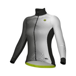 ALÉ Cyklistický dres s dlhým rukávom zimný - CIRCUS PR-S - čierna/biela S