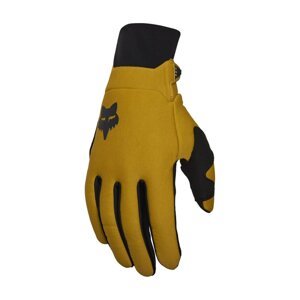 FOX Cyklistické rukavice dlhoprsté - DEFEND  - hnedá 2XL