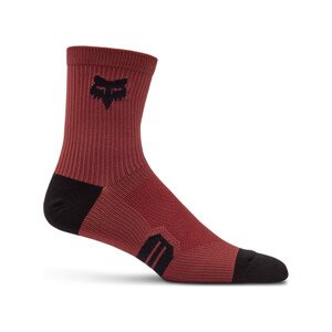 FOX Cyklistické ponožky klasické - 6" RANGER - bordová L-XL