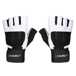 RST04 BIELE VEĽ.M FITNESS RUKAVICE HMS M