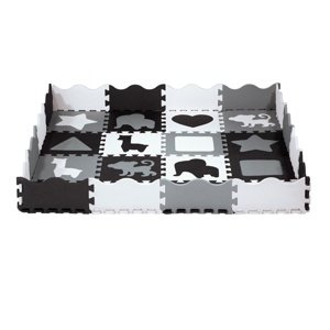 MD03 SIVÁ DETSKÁ PENOVÁ PUZZLE PODLOŽKA NILS FUN 36 DIELOV