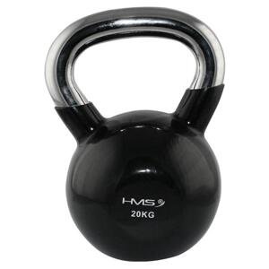 KT 20 KG ČIERNÝ KETTLEBELL S CHROMOVANÝM ÚCHOPOM HMS