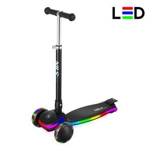 HLB1306 DETSKÁ TROJKOLOVÁ KOLOBEŽKA S LED DECKOM NILS FUN